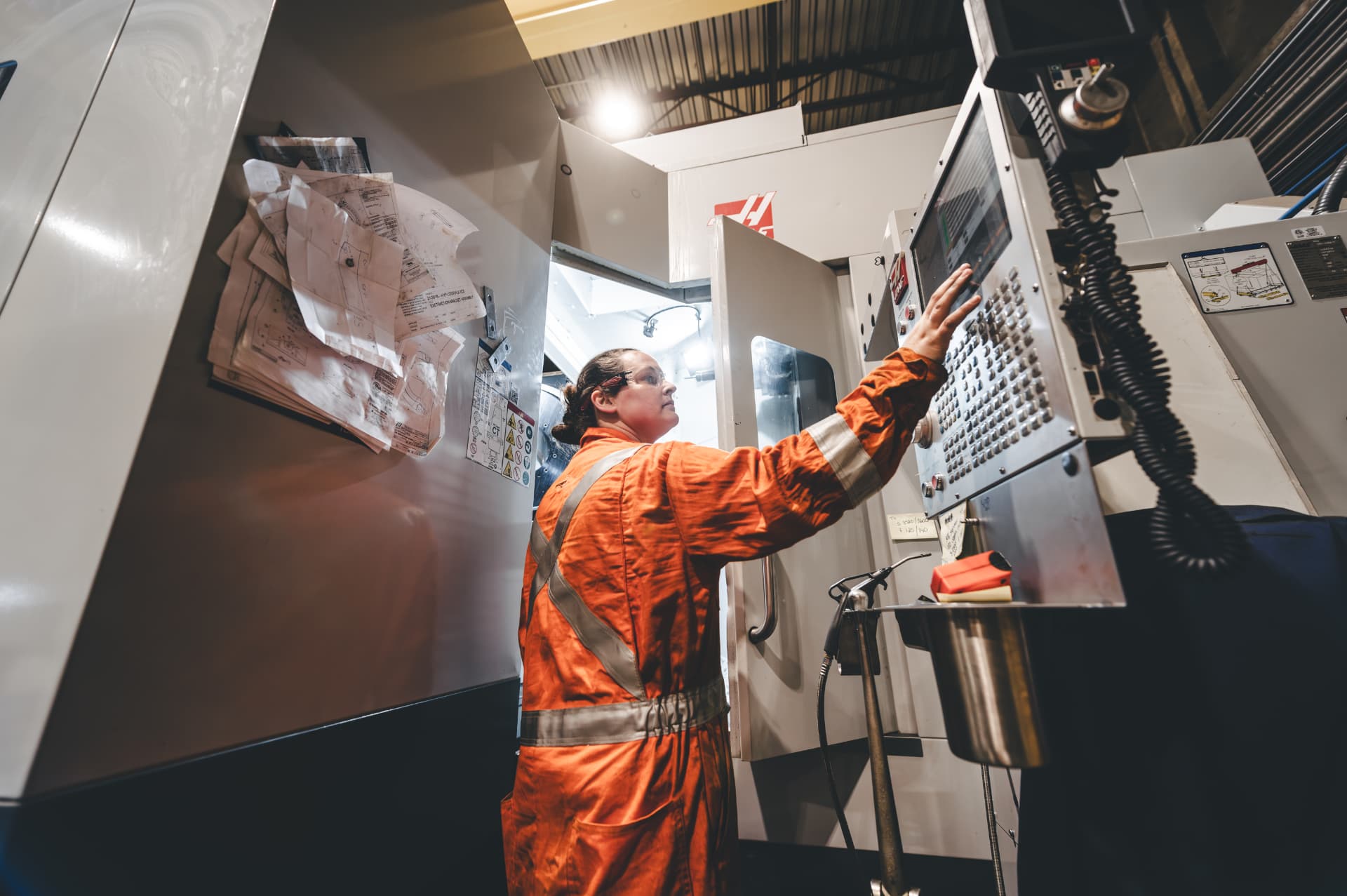 Machining specialist at work