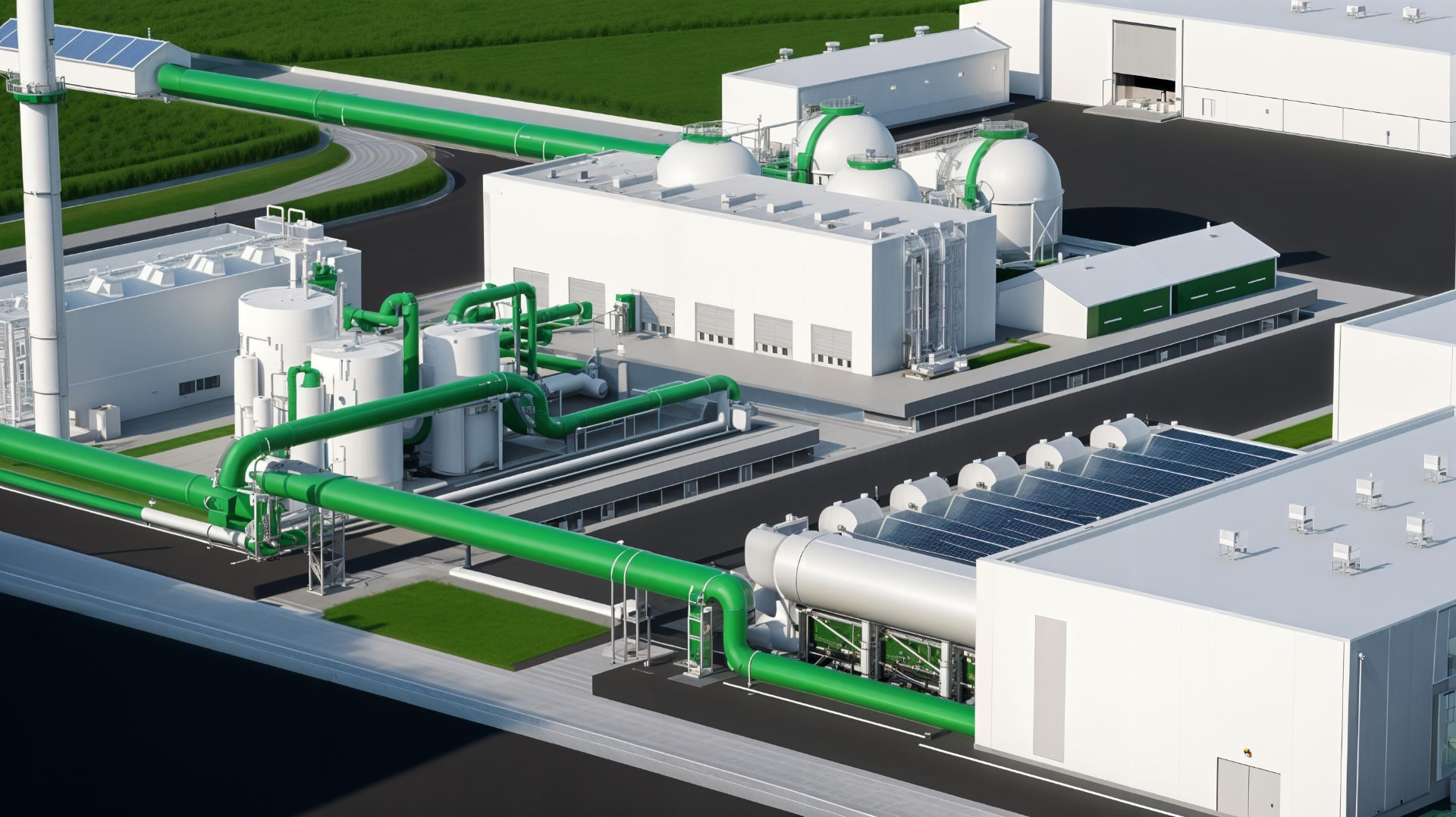 3D rendering · Hydrogen facility